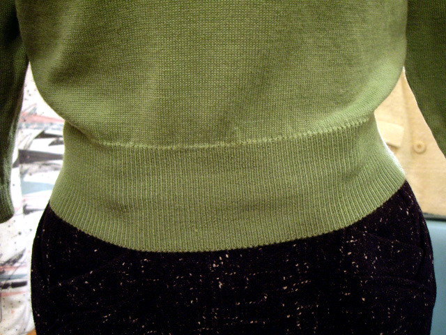画像: 50'sグリーン七分袖セーター