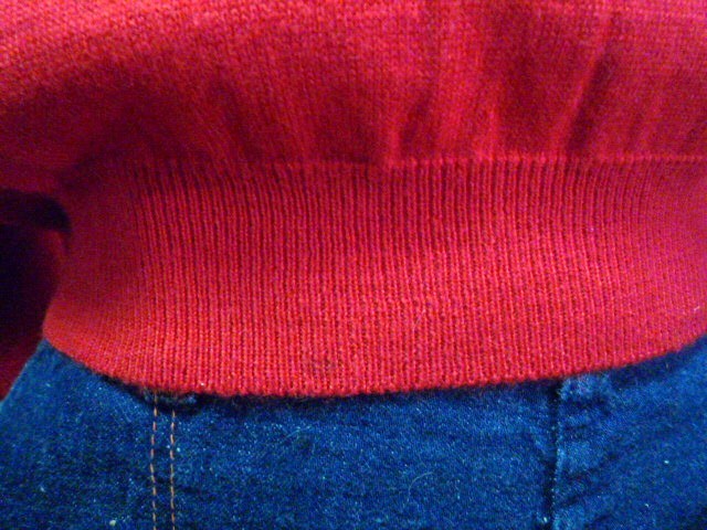 画像: ヴィンテージ50s レッド衿付きセーター