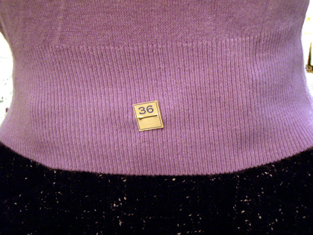 画像: ヴィンテージ50's パープル半袖セーター　
