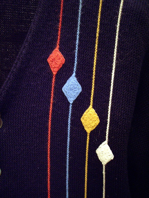 画像: ダイヤ刺繍 アトミック50'sセーター　
